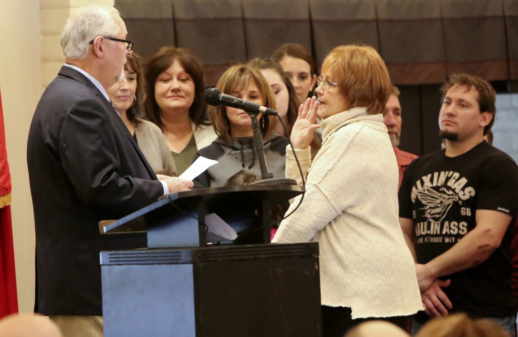 Sue Lynch, new Portage Mayor sworn into office